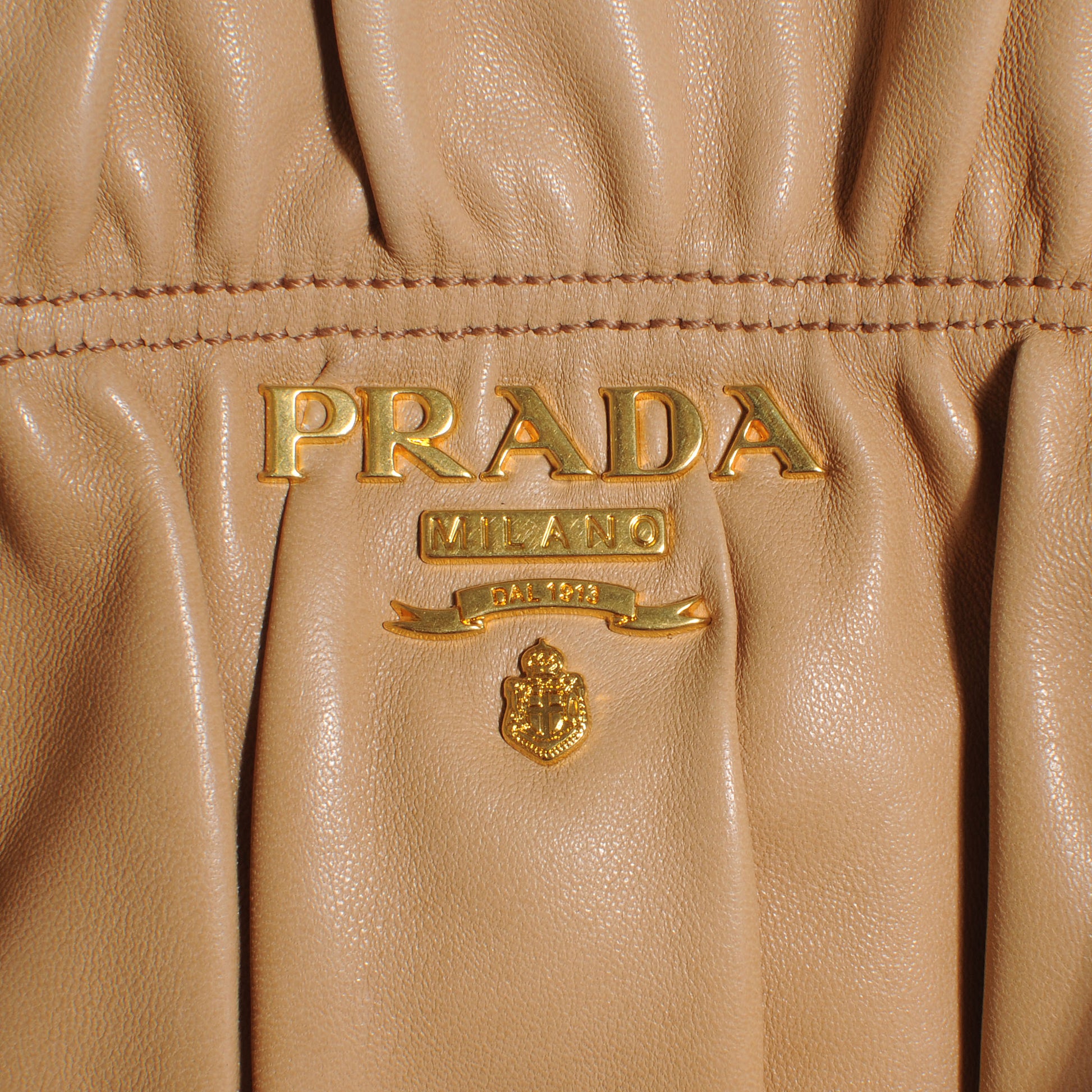 Prada Nappa Gaufre Tote Cuoio 5 of 10