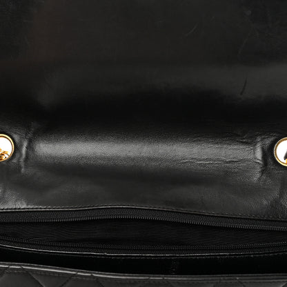 Chanel Lambskin Quilted Jumbo Single Flap Black 14 of 19