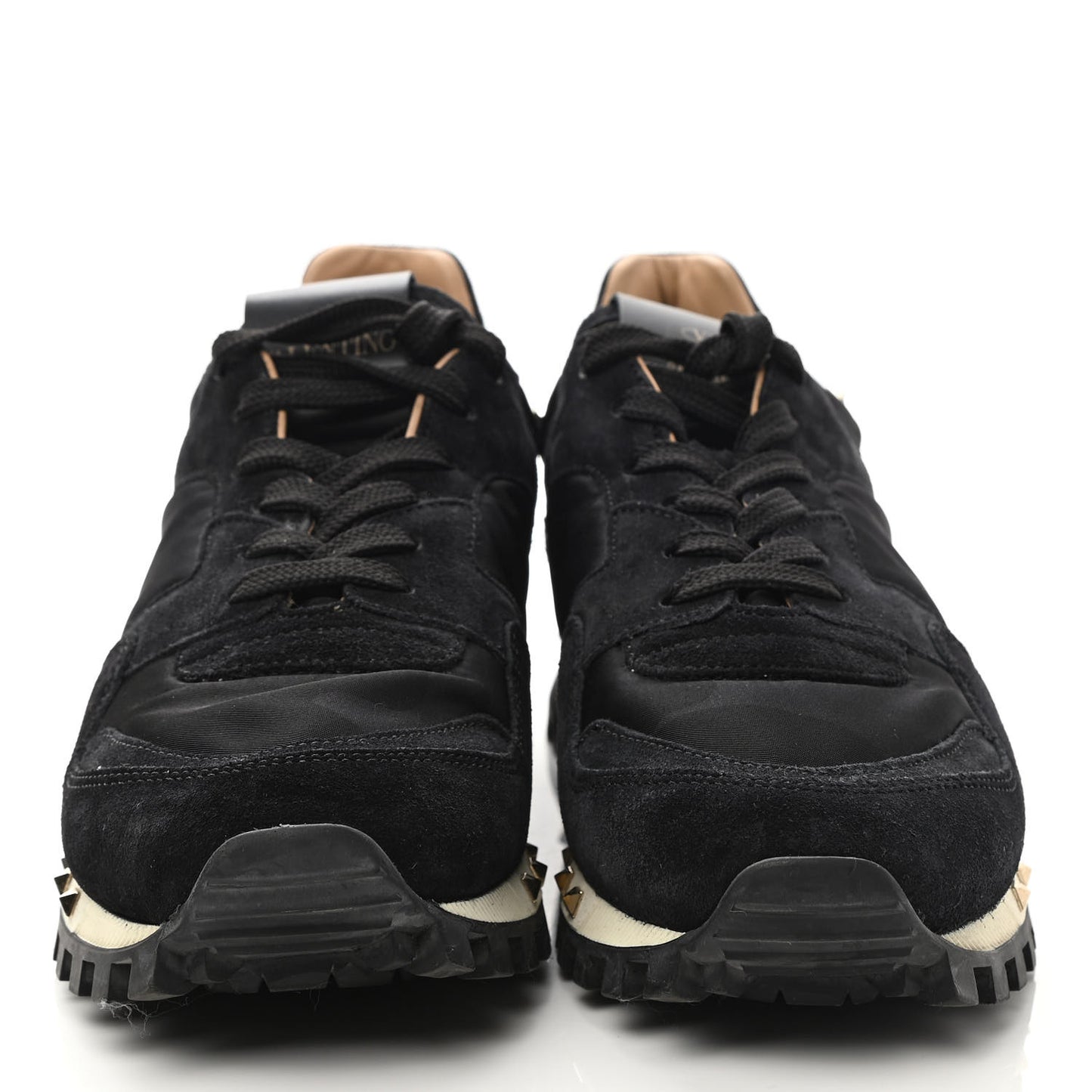 Suede Nylon Camouflage Womens Soul Rockstud Sneakers 37 Black