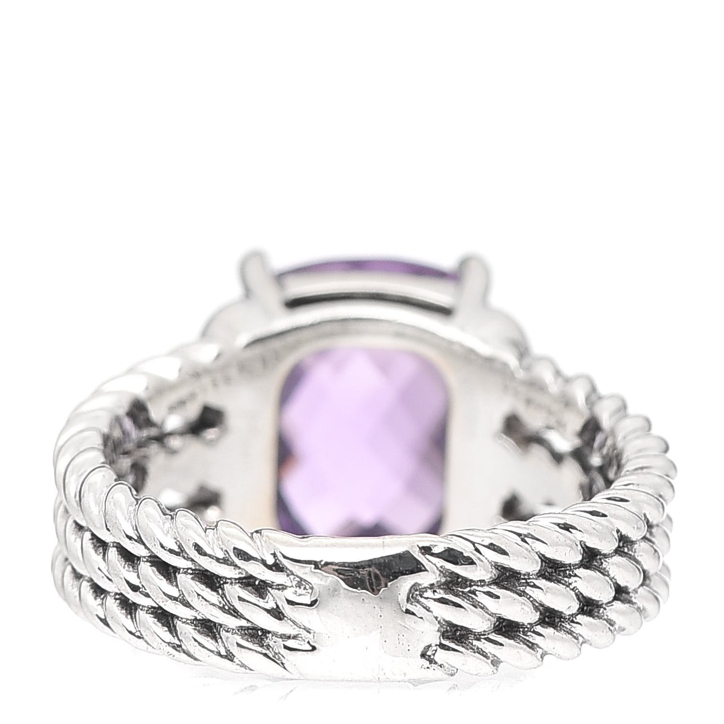 Sterling Silver Diamond Amethyst 10mm Petite Wheaton Ring 47 4