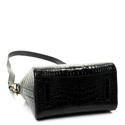 Givenchy Calfskin Crocodile Embossed Mini Antigona Black 6 of 13