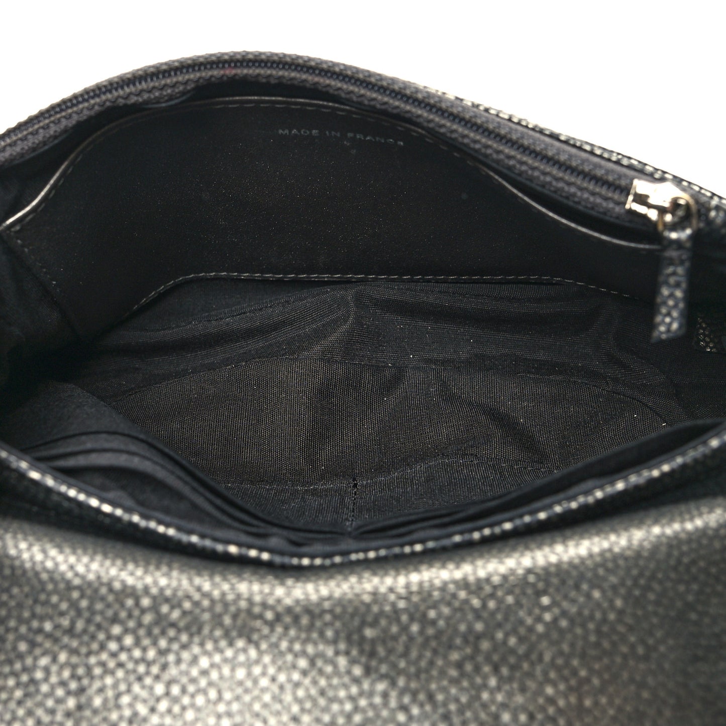 Metallic Caviar Half Moon Wallet On Chain WOC Bronze