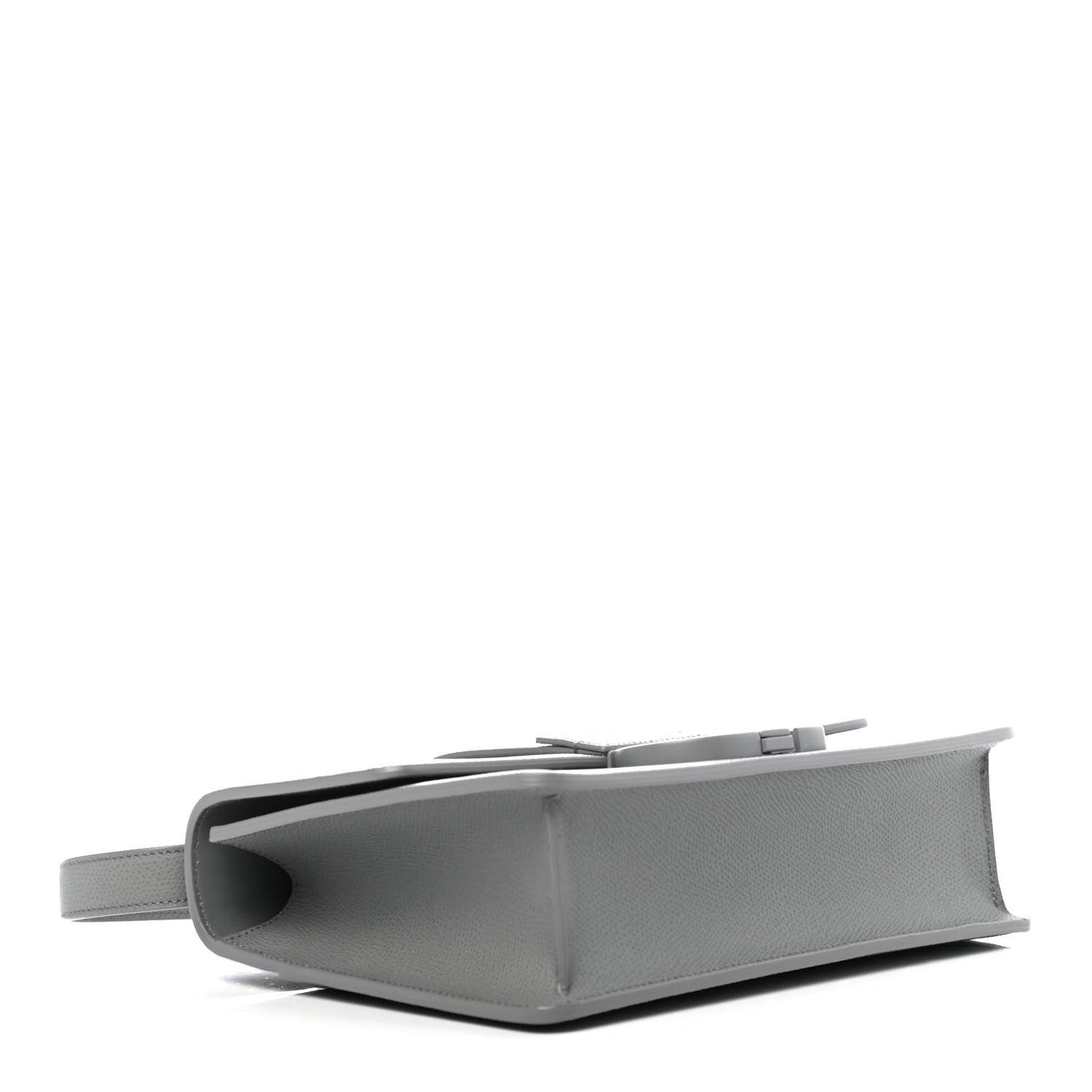Ultra Matte Grained Calfskin 30 Montaigne Flap Bag Grey