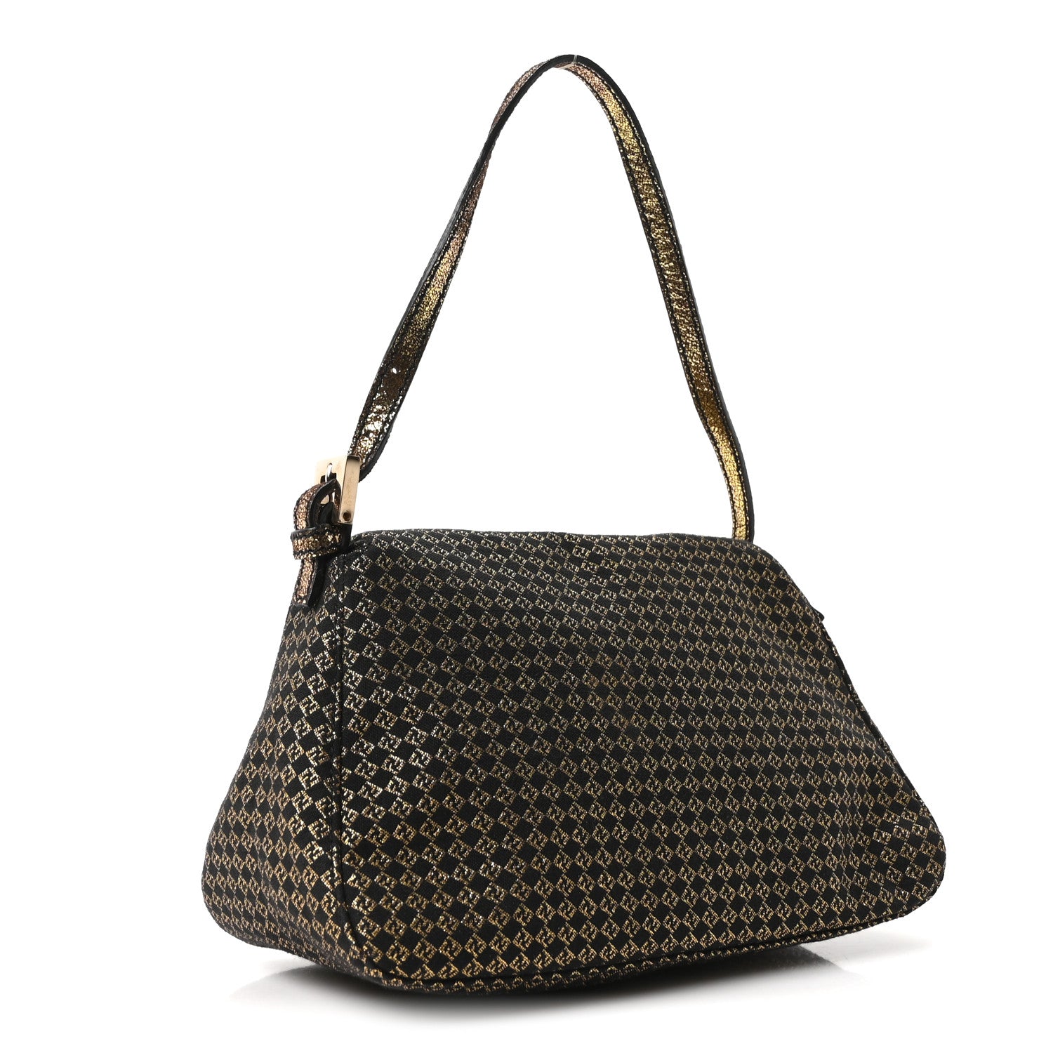 Fendi Micro Zucchino Forever Mini Mama Baguette Black Gold 3 of 9