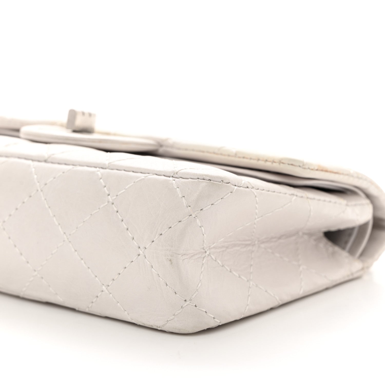 Chanel Aged Calfskin 50th Anniversary 2.55 Reissue 224 Flap White 10 of 14