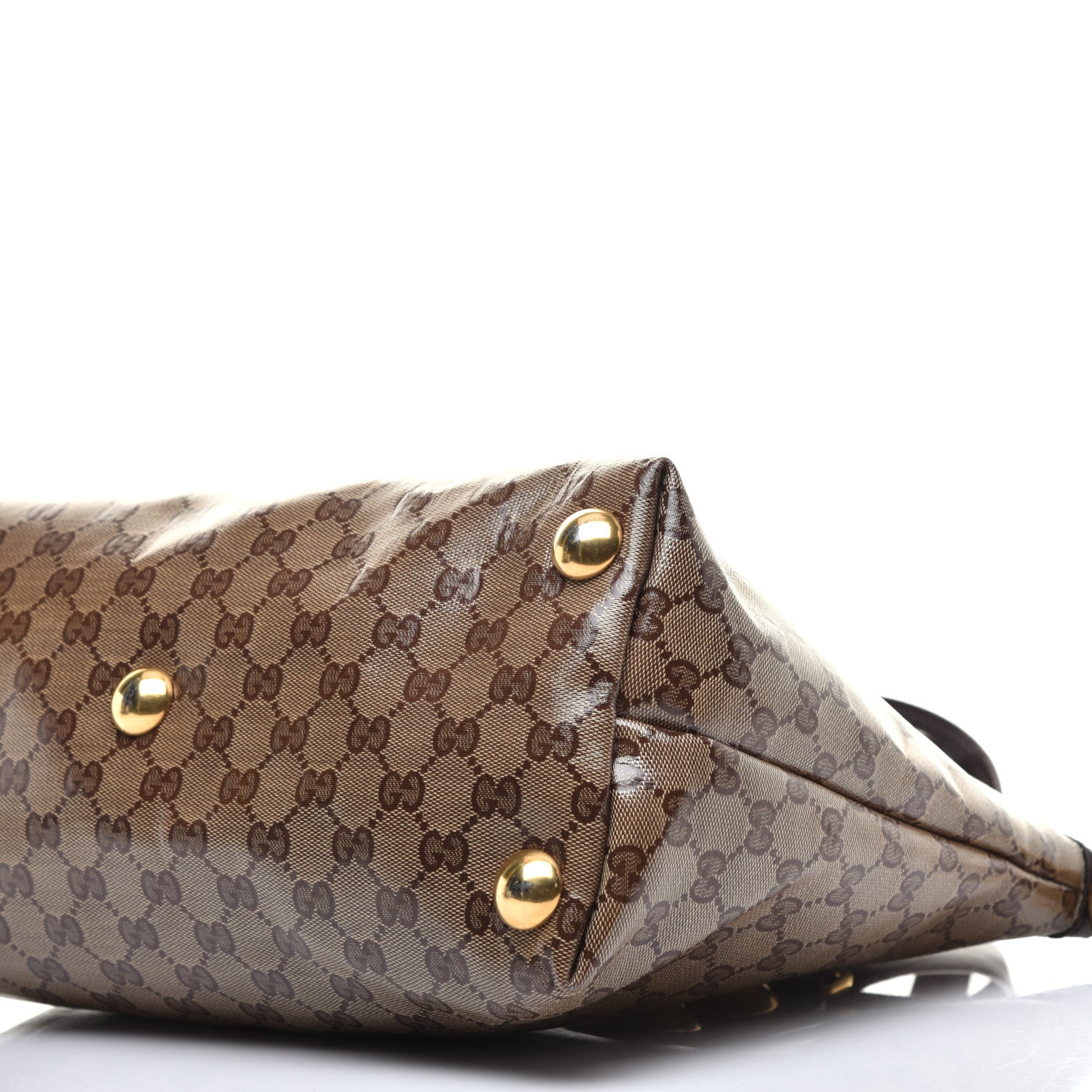 Gucci Crystal Monogram Small Babouska Tote Dark Brown 10 of 12