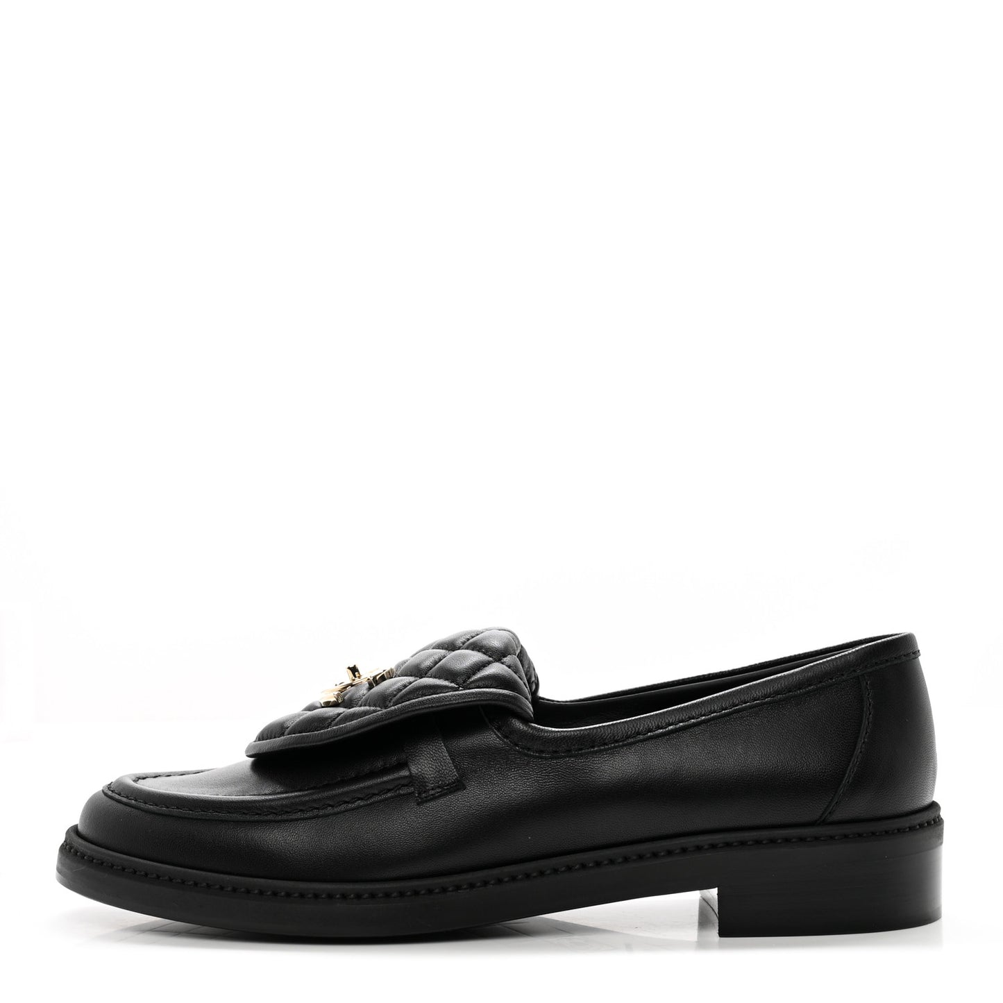 Lambskin Quilted CC Turnlock Loafers 40.5 Black