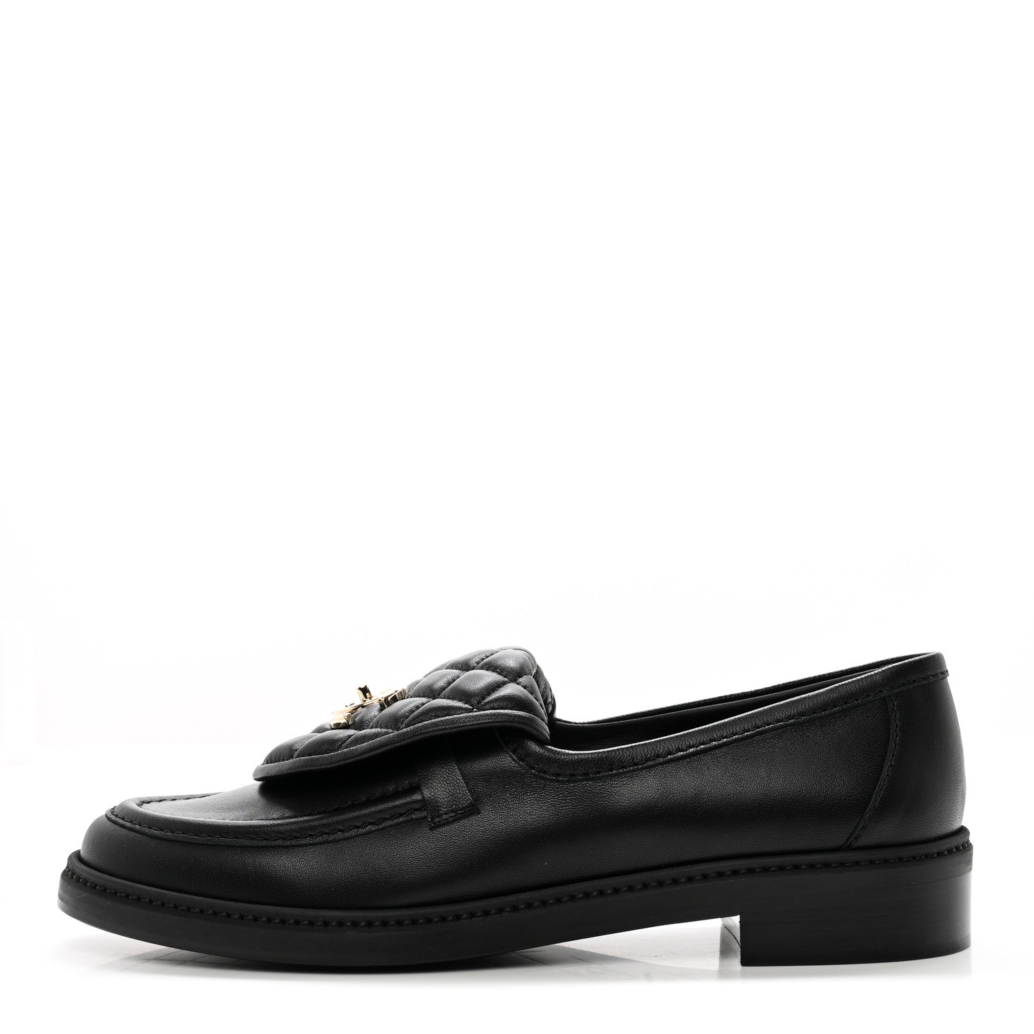 Chanel Lambskin Quilted CC Turnlock Loafers 40.5 Black 1 of 11