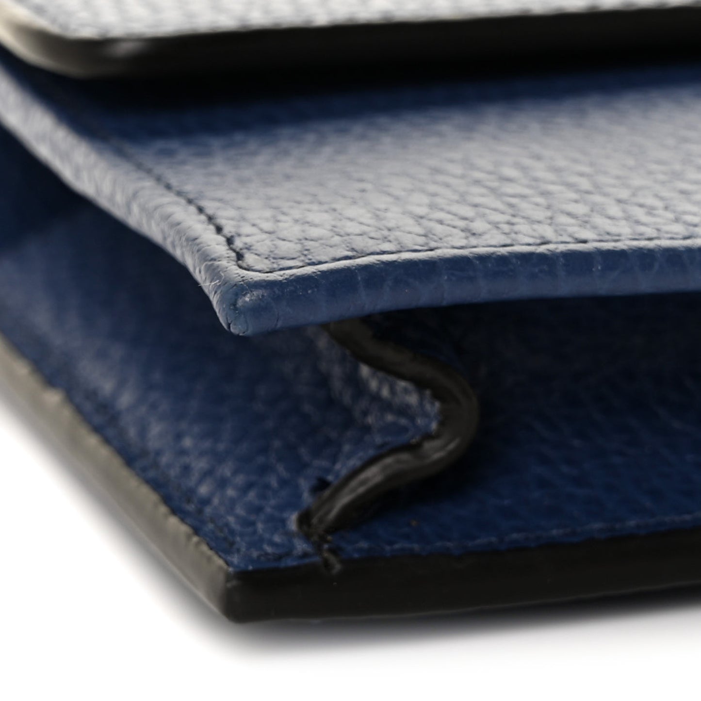 Dollar Calfskin Interlocking G Chain Wallet Caspian