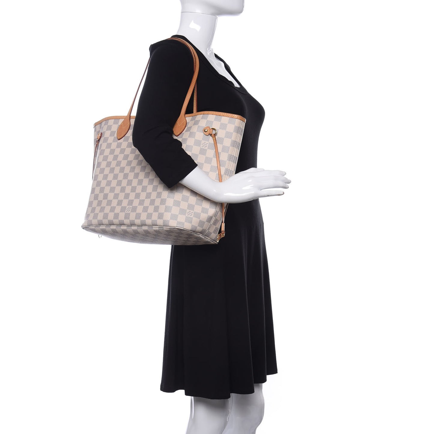 Damier Azur Neo Neverfull MM Rose Ballerine