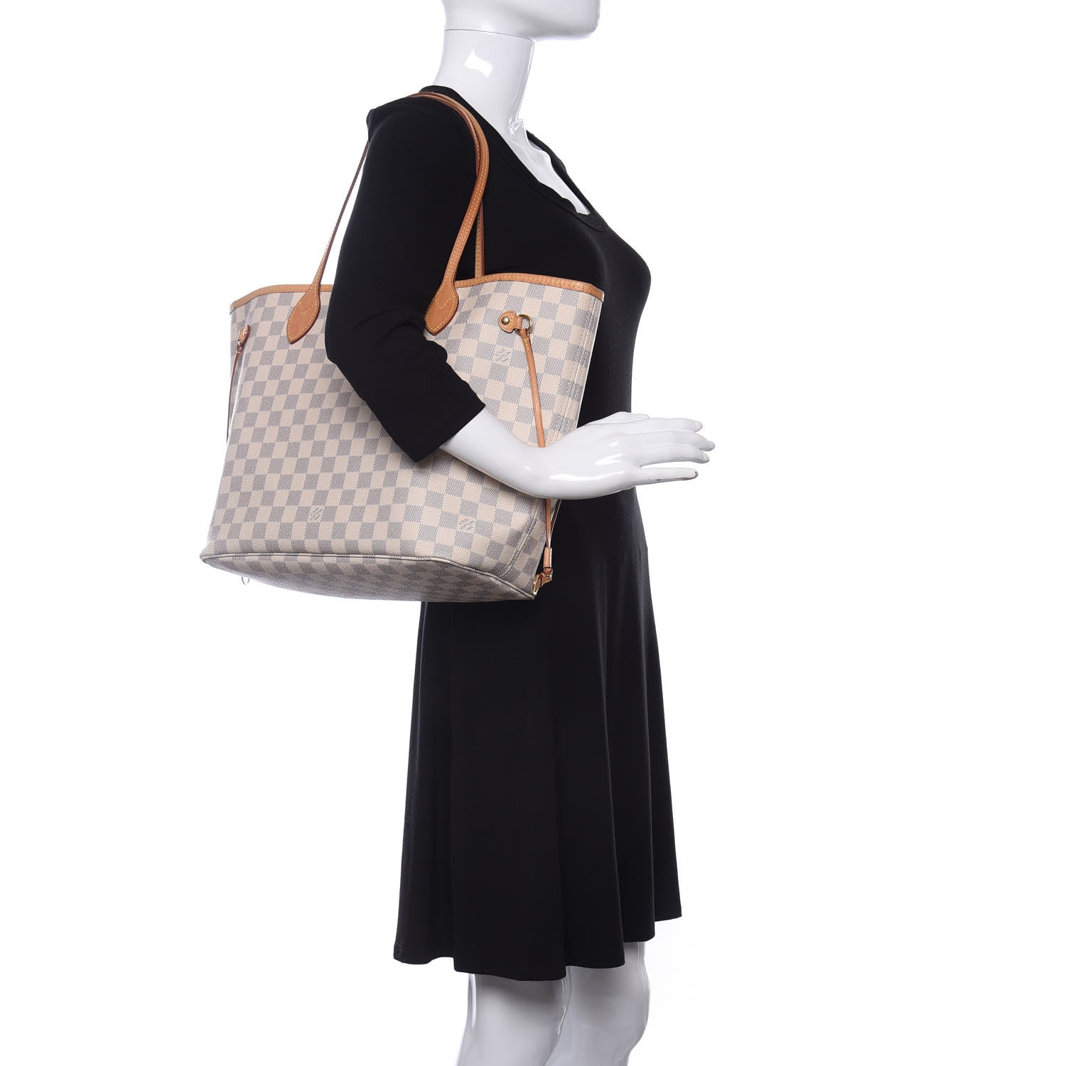 Louis Vuitton Damier Azur Neo Neverfull MM Rose Ballerine 2 of 10