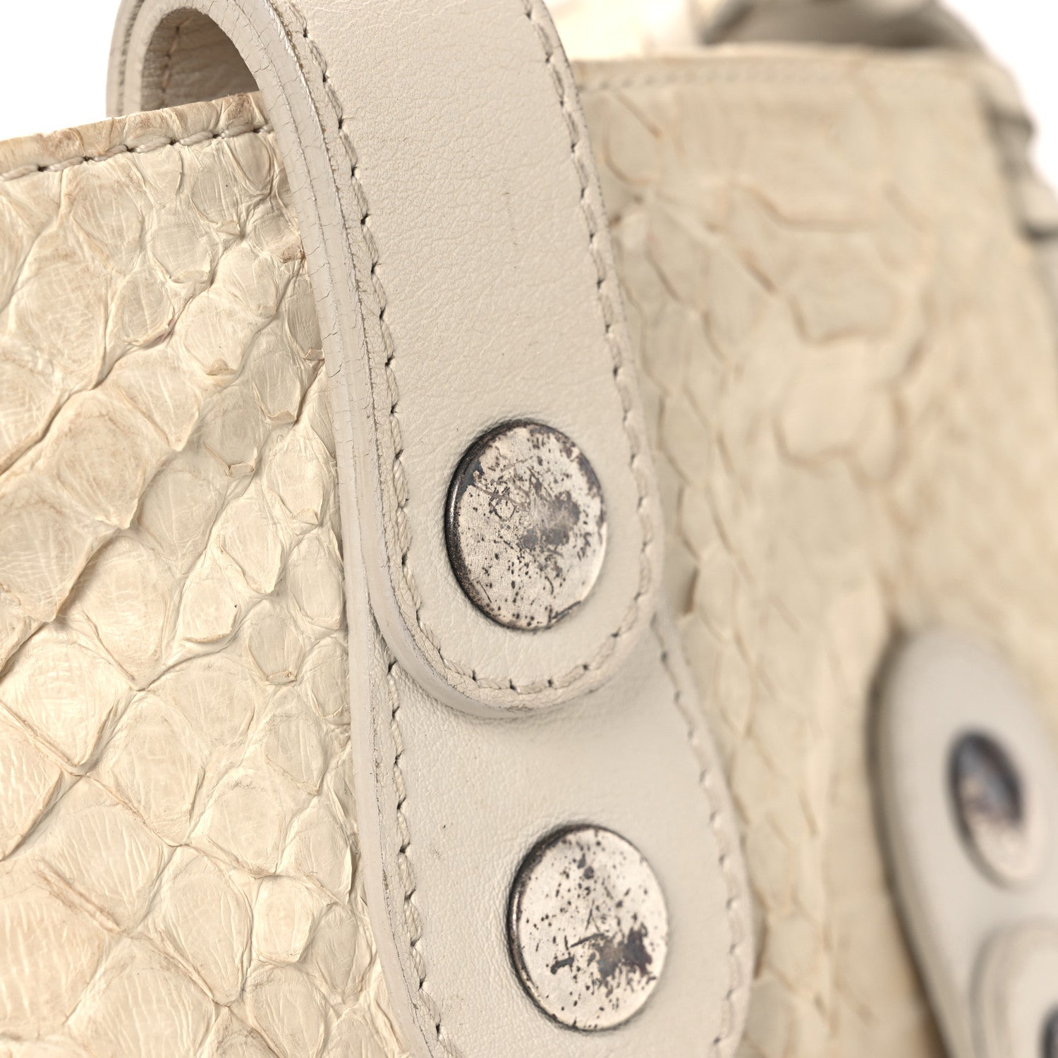 Chloe Snakeskin Silverado Mini Bag Ivory 12 of 15