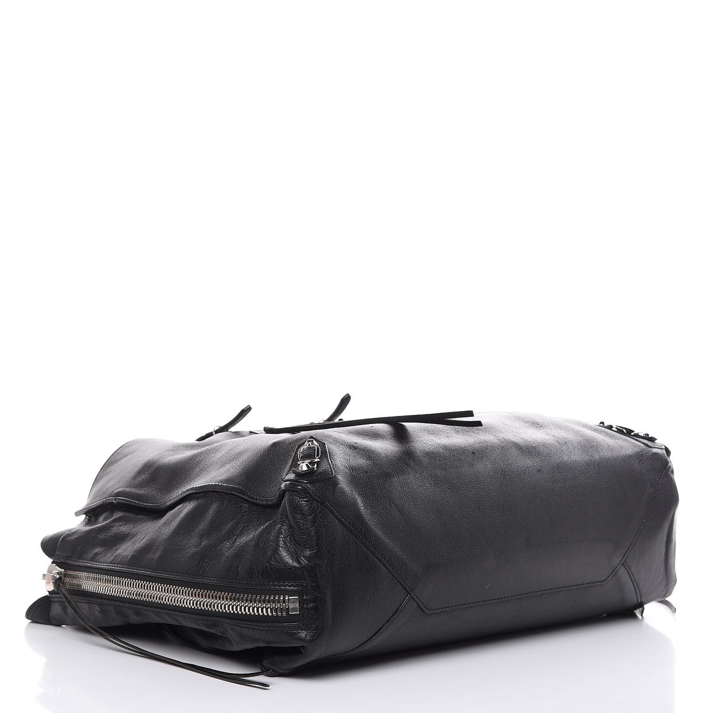 Supple Calfskin Papier A4 Zip Around Tote Black