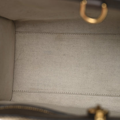 Gucci Monogram Jumbo GG Textured Dollar Calfskin Web Small Tote Bag Camel Ebony New Acero 11 of 20