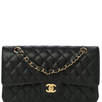 Chanel Caviar Quilted Medium Double Flap Black 8 of 10
