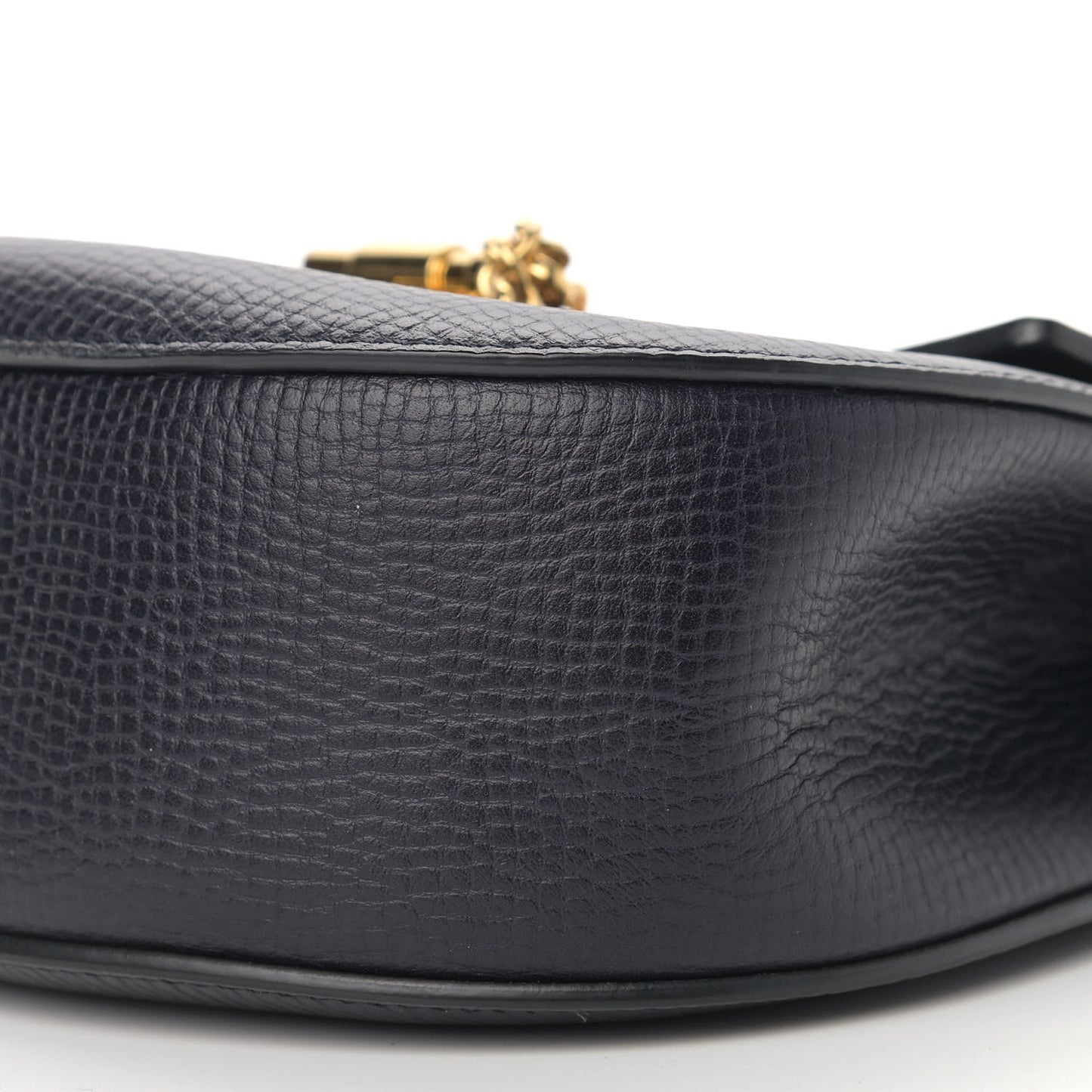 Grained Calfskin Lambskin Mini Bi-Color Drew Shoulder Bag Black Caramel