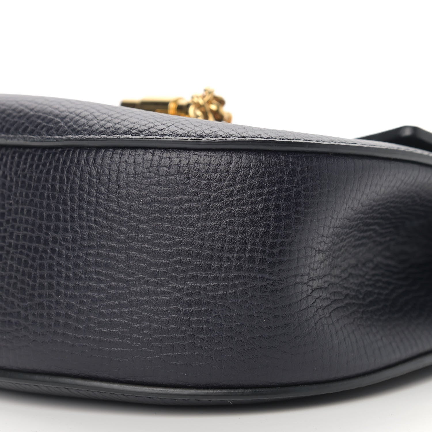 Chloe Grained Calfskin Lambskin Mini Bi-Color Drew Shoulder Bag Black Caramel 8 of 9