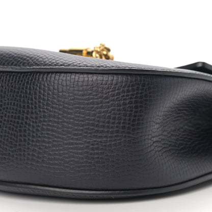 Chloe Grained Calfskin Lambskin Mini Bi-Color Drew Shoulder Bag Black Caramel 8 of 9