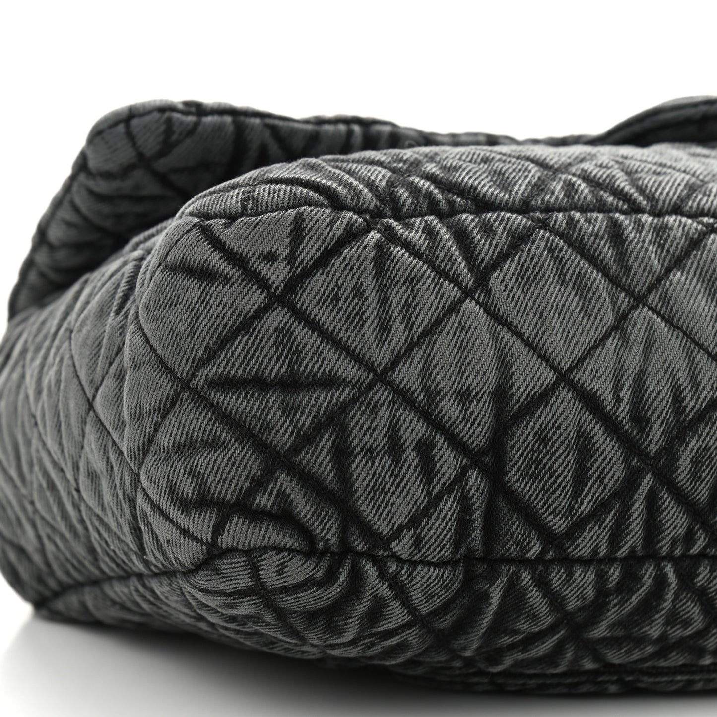 Denim Quilted Denimpression Flap Grey Black