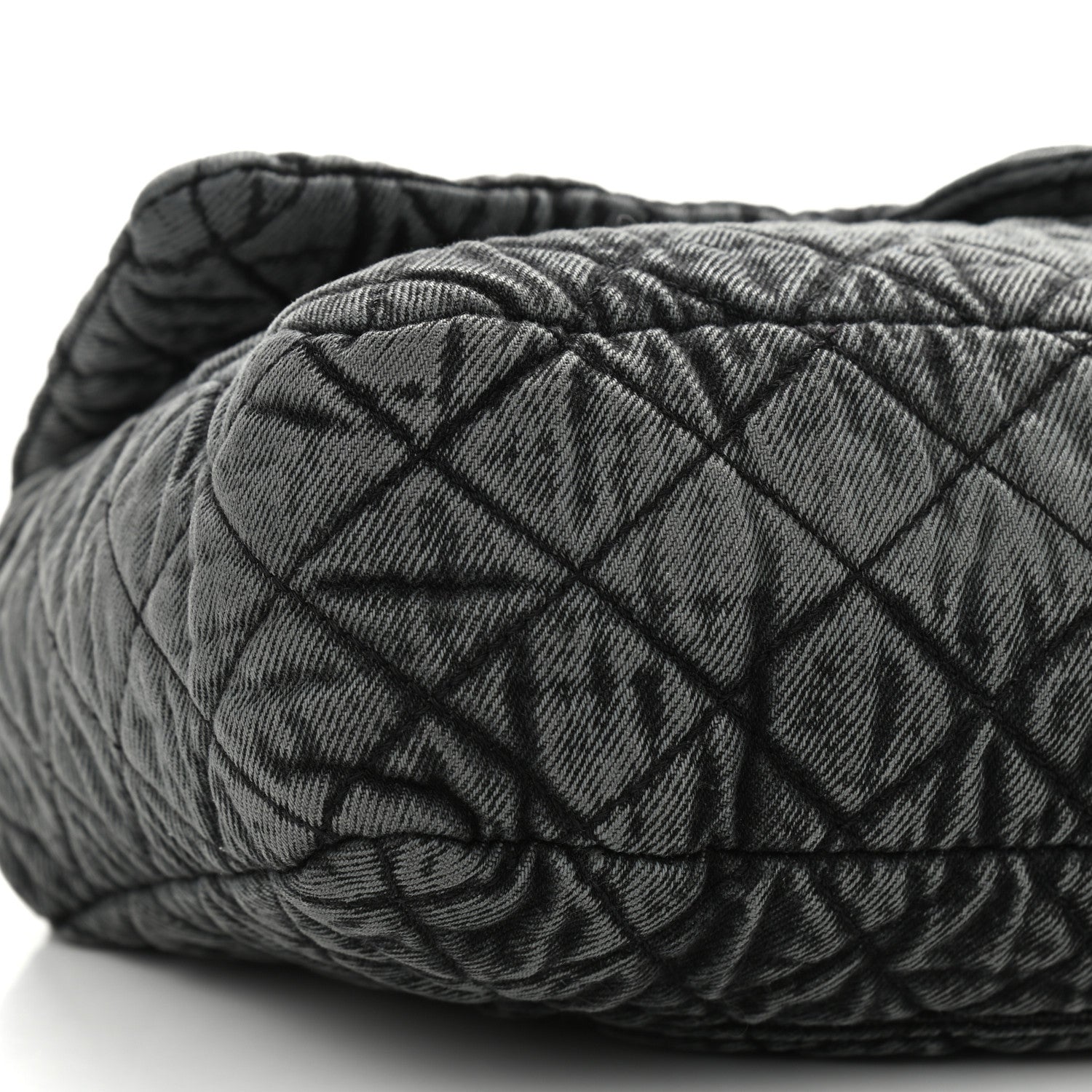 Chanel Denim Quilted Denimpression Flap Grey Black 8 of 9