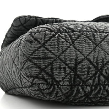 Chanel Denim Quilted Denimpression Flap Grey Black 8 of 9