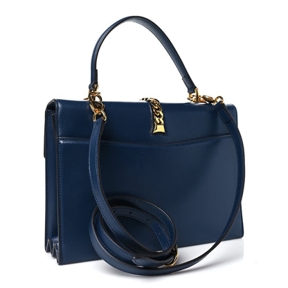Gucci Azalea Calfskin Small Sylvie 1969 Top Handle Bag Blue 3 of 10