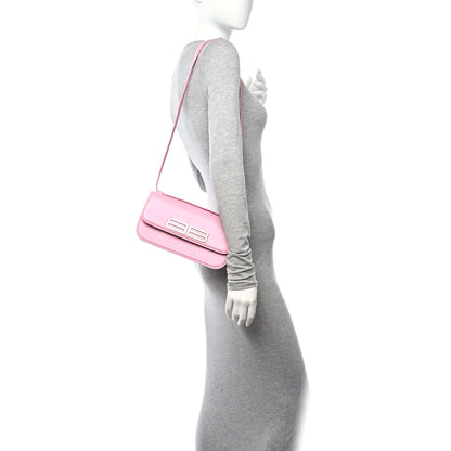 Balenciaga Calfskin Stripe Embossed Small Gossip Bag Candy Pink 2 of 10