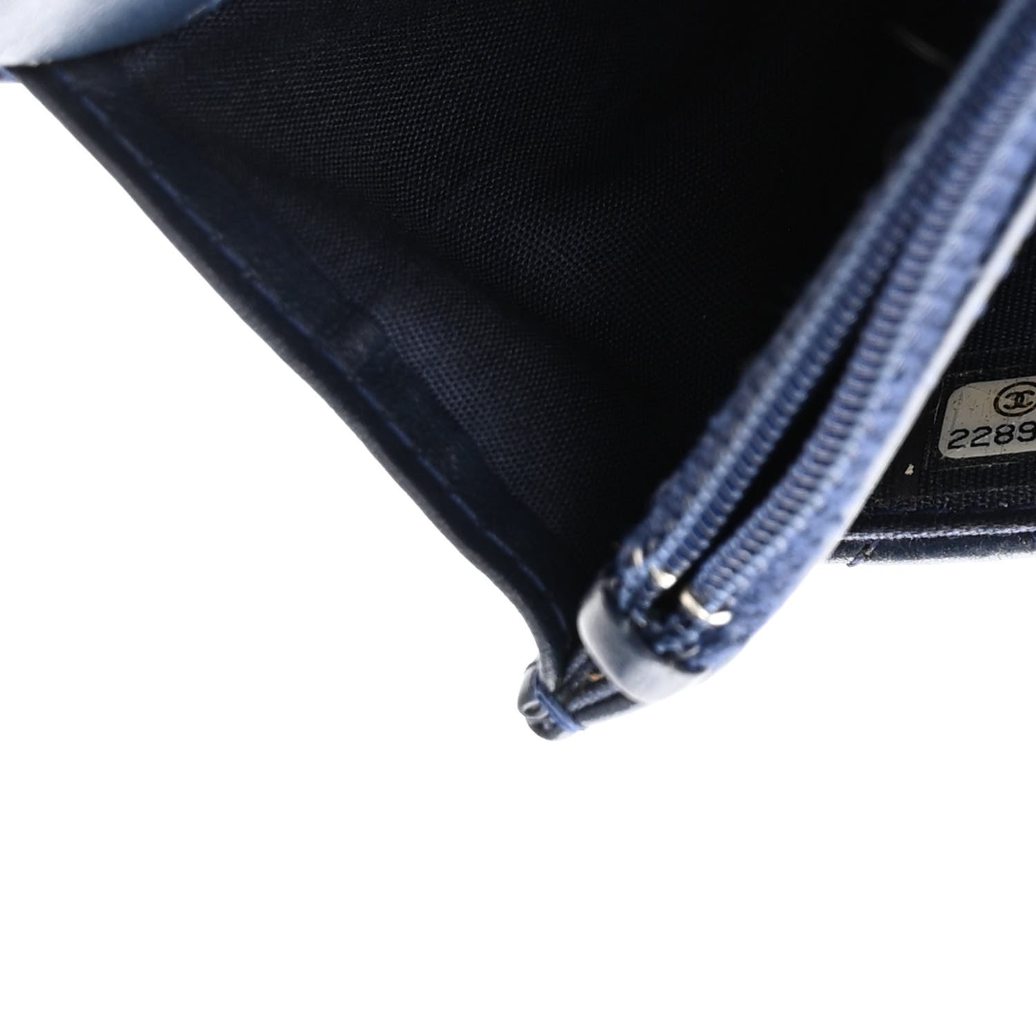Chanel Caviar Quilted Boy Wallet On Chain WOC Navy 7 of 15