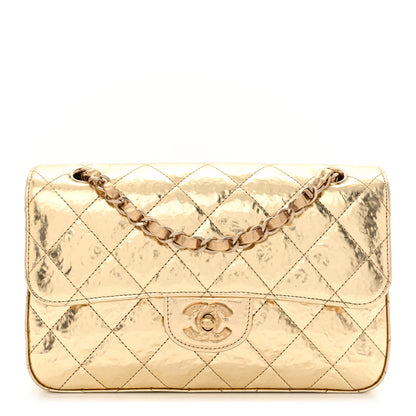 Chanel Hammered Metallic Calfskin Quilted Small Double Flap Gold 1 of 12