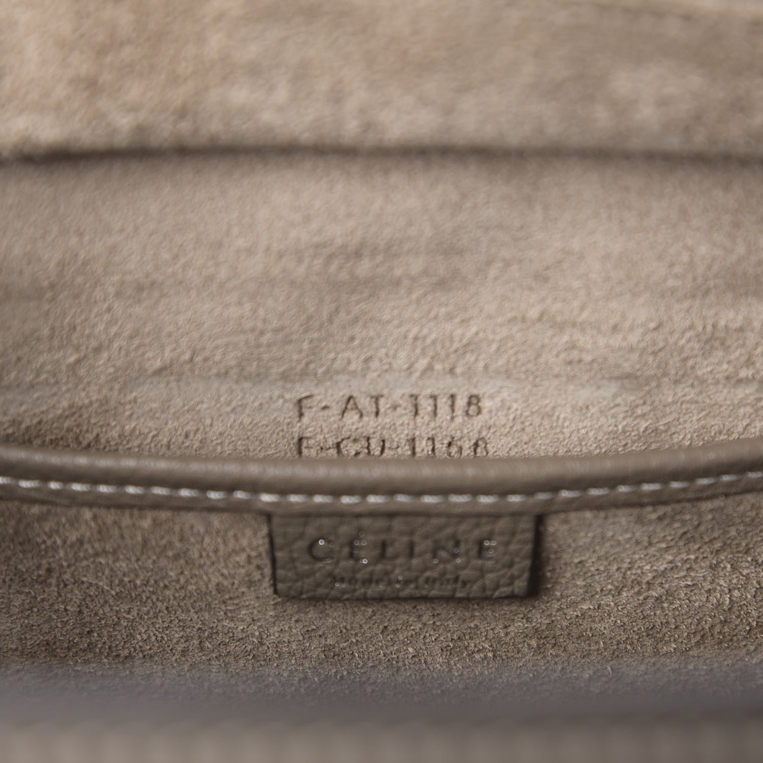 Celine Drummed Calfskin Nano Luggage Souris 8 of 10