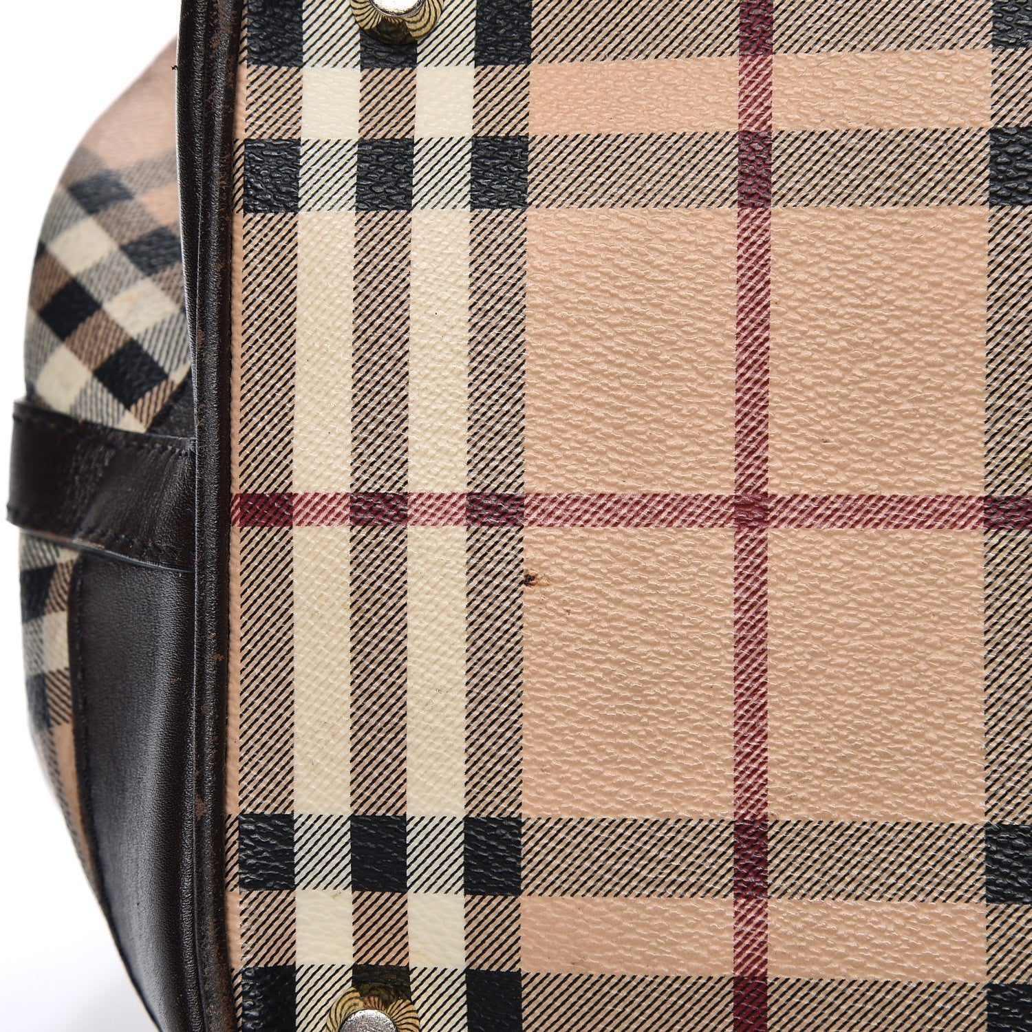 Burberry Haymarket Check Medium Golderton Tote Chocolate 19 of 20