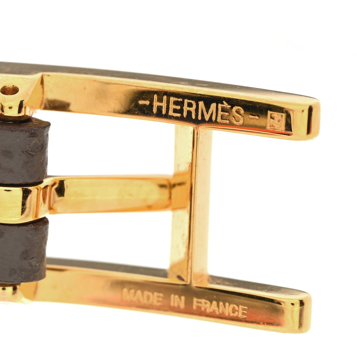 Hermes Epsom Reversible Double Tour Bracelet M Etain Rouge Casaque 6 of 6