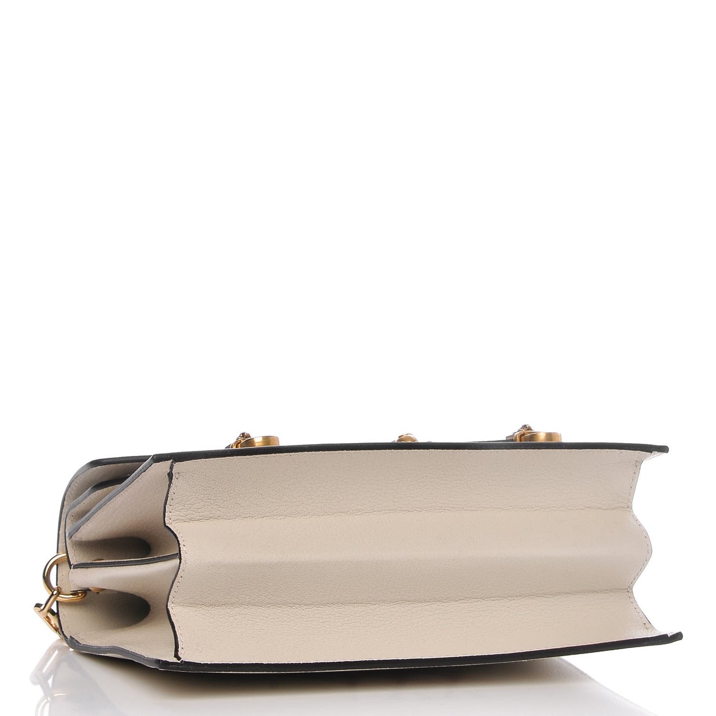 Calfskin Snakeskin Studded Small Ottilia Top Handle Bag White