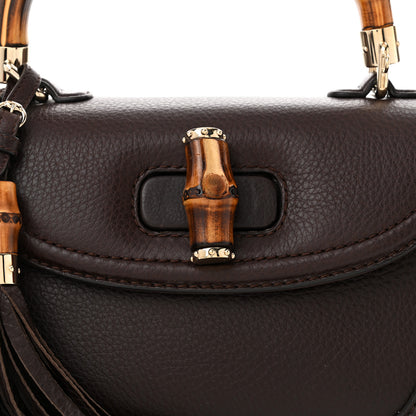 Gucci Calfskin Medium New Bamboo Top Handle Bag Brown 9 of 11