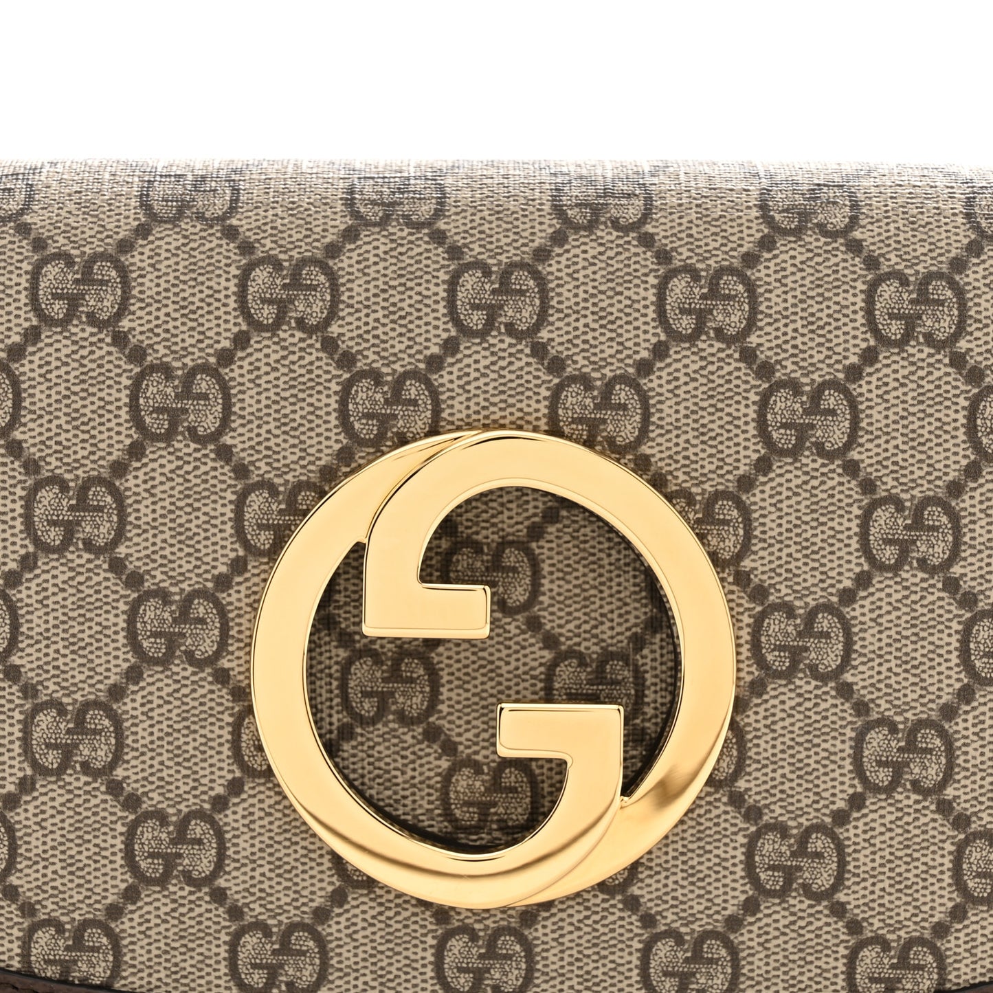 GG Supreme Monogram Textured Dollar Calfskin Blondie Belt Bag 75 30 Beige Ebony New Acero