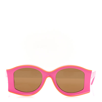 Loewe Acetate Paula's Ibiza Round Sunglasses LW40047U Pink Orange 2 of 7