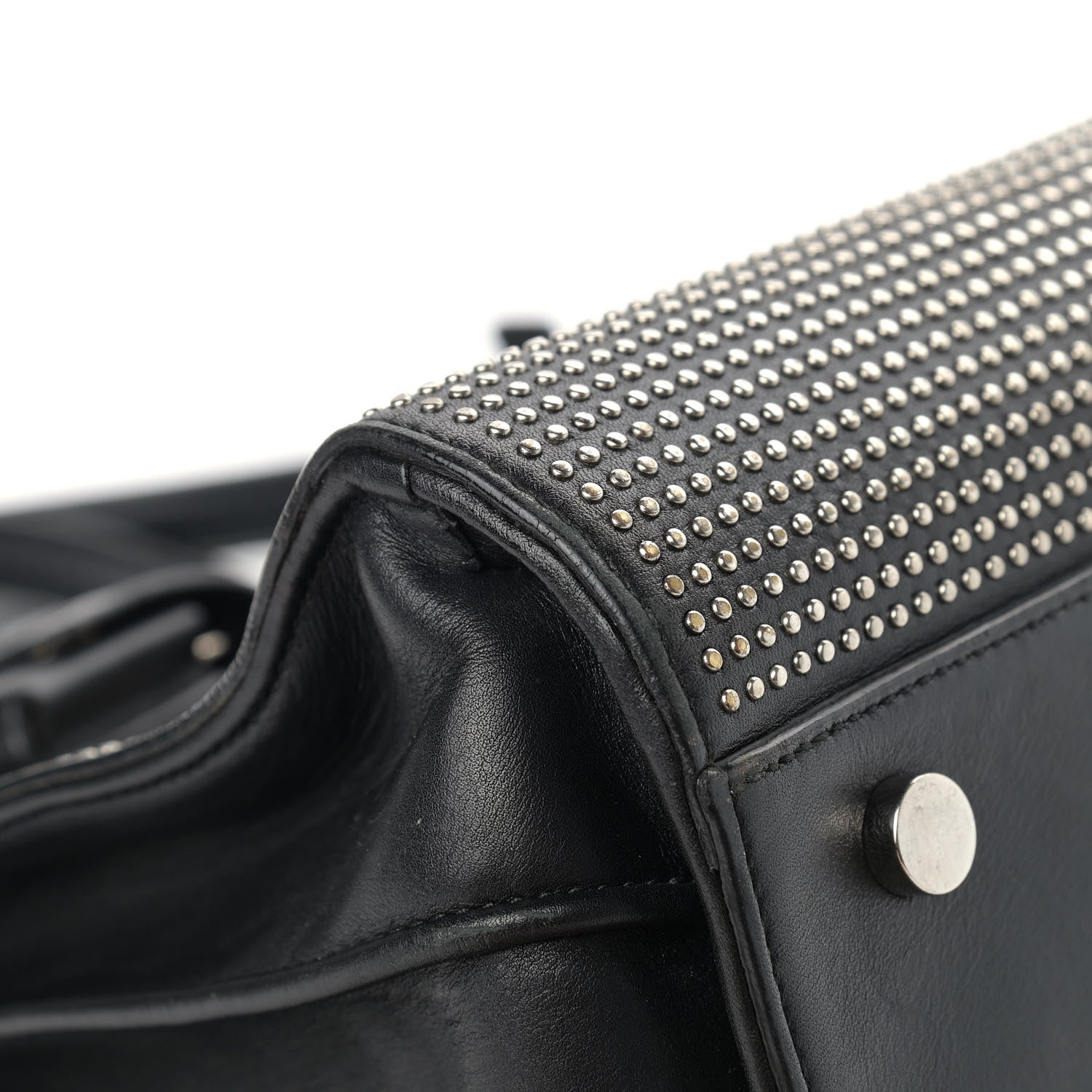 Saint Laurent Calfskin Studded Small Sac De Jour Black 7 of 19