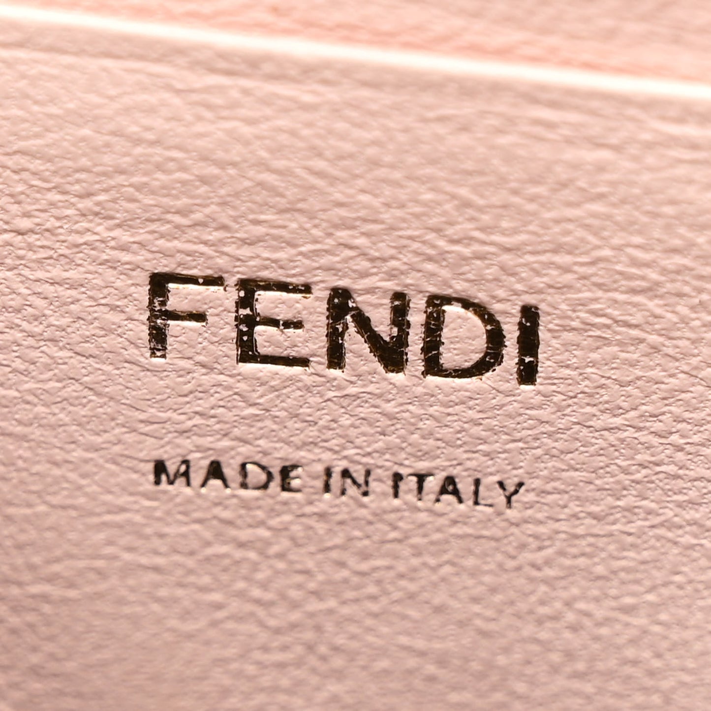 Nappa FF 1974 Embossed Mini Baguette Rosa Confetto