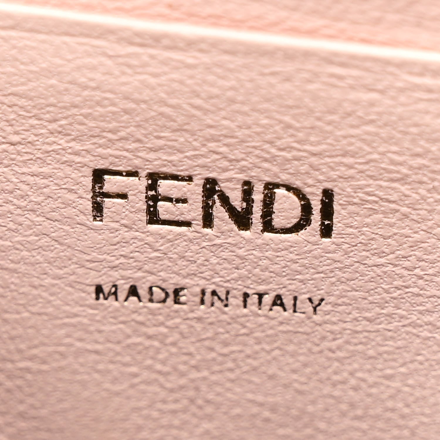 Fendi Nappa FF 1974 Embossed Mini Baguette Rosa Confetto 6 of 11