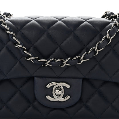 Chanel Lambskin Quilted Mini Rectangular Flap Dark Blue 8 of 11