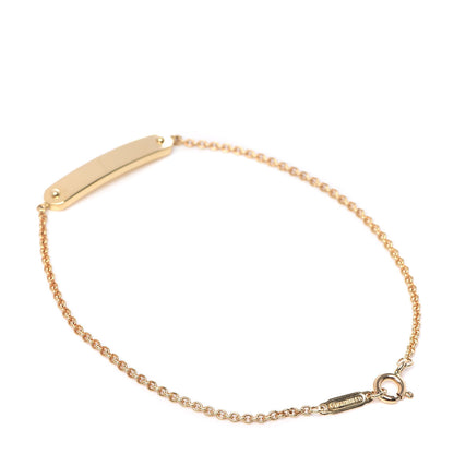 Tiffany 18K Yellow Gold Small Tag Chain Bracelet 3 of 6