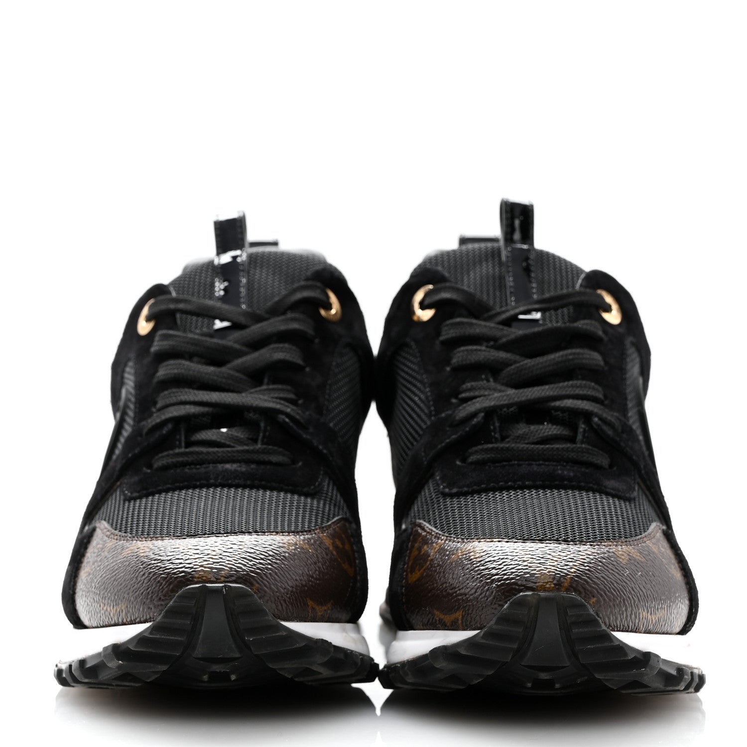 Louis Vuitton Suede Monogram Run Away Sneakers 39 Black 3 of 9