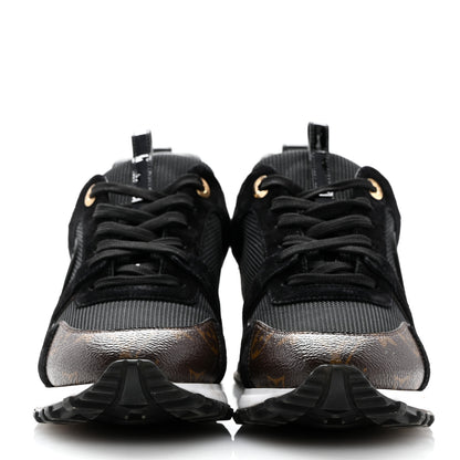 Louis Vuitton Suede Monogram Run Away Sneakers 39 Black 3 of 9
