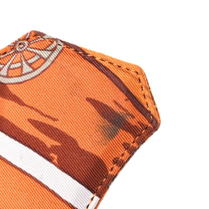 Hermes Silk Barenia Jeu Des Omnibus Et Dames Blanches Silky City 33 Bag Fauve Orange Multicolor 11 of 14