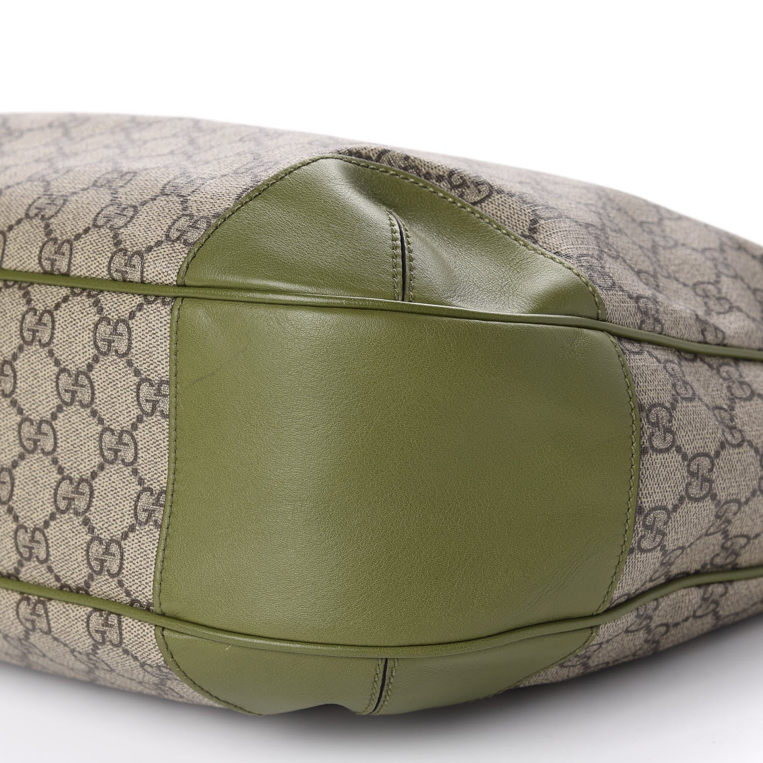 Gucci GG Supreme Monogram Margaux Calfskin Medium Nice Hobo Beige Ebony Green 7 of 10