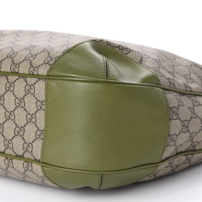 Gucci GG Supreme Monogram Margaux Calfskin Medium Nice Hobo Beige Ebony Green 7 of 10