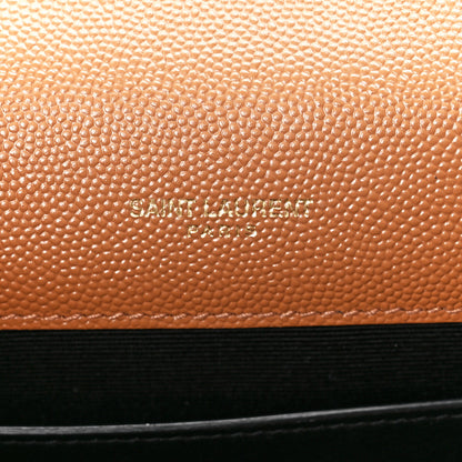 Saint Laurent Grain De Poudre Mixed Matelasse Triquilt Monogram Chain Wallet Dune 6 of 12