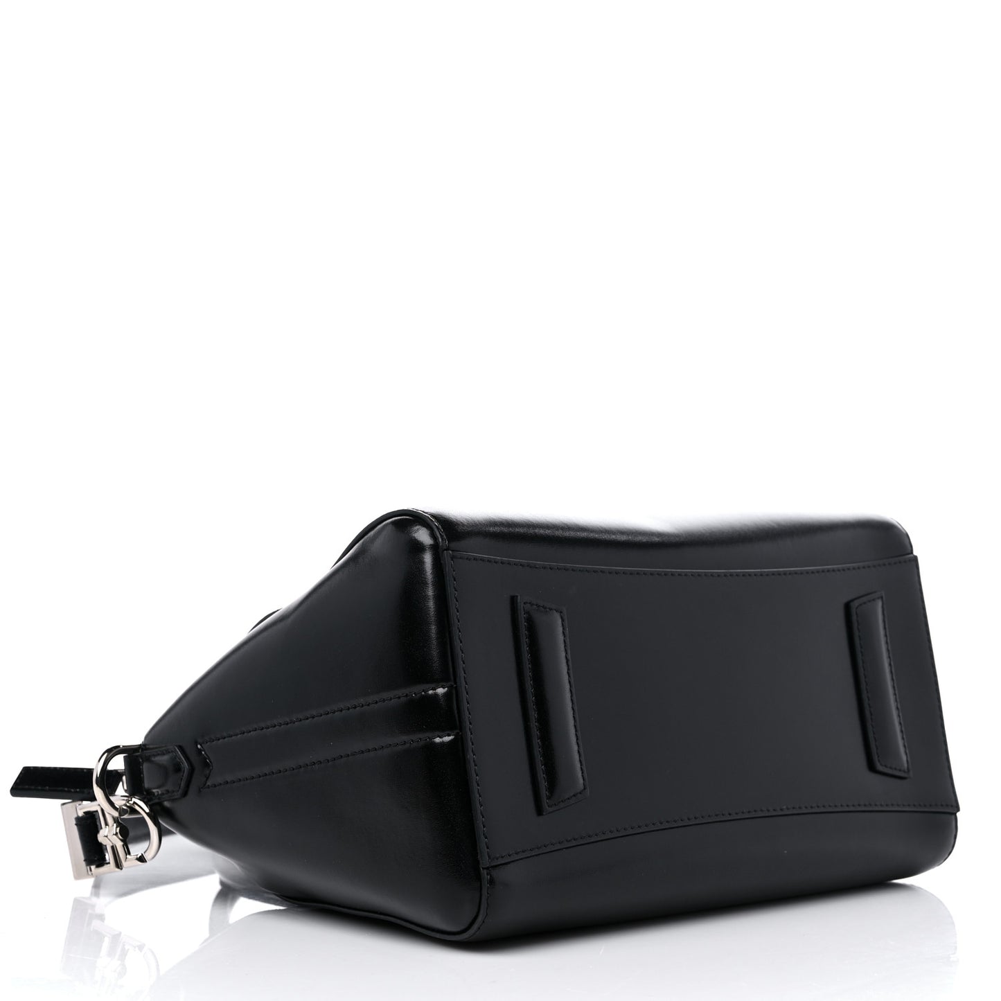 Shiny Lord Calfskin Small Antigona Black