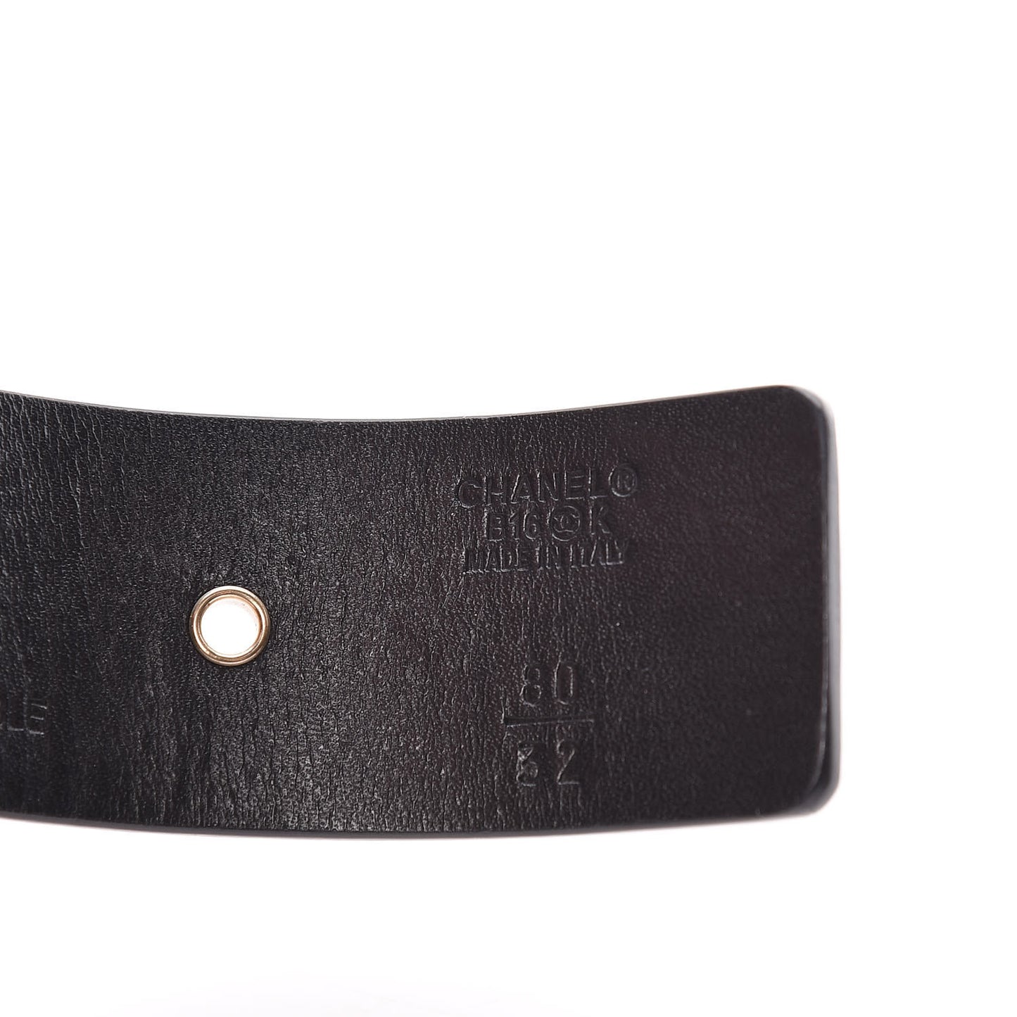 Calfskin Cross Stitch Grommet Belt 80 32 Black