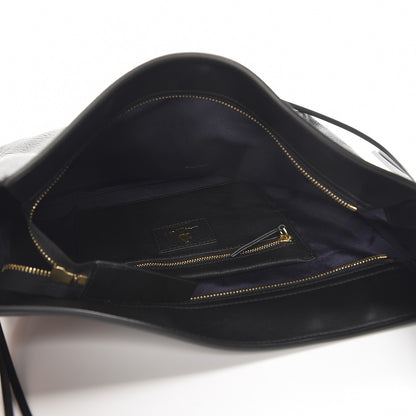Lanvin Calfskin Tribale Fringe Shoulder Bag Black 5 of 7